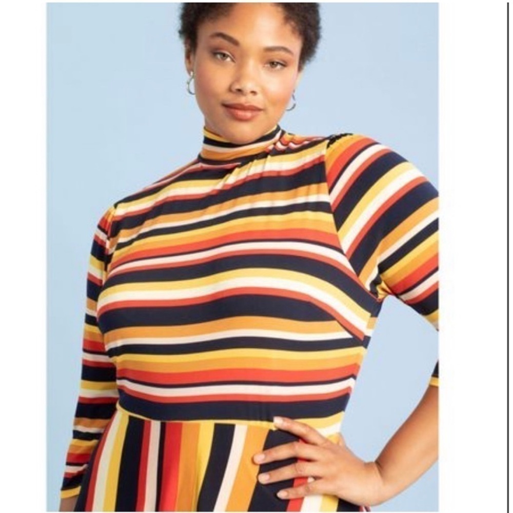 ELOQUII ELEMENTS Stripe Fit And Flare Dress size 20 - Picture 12 of 13